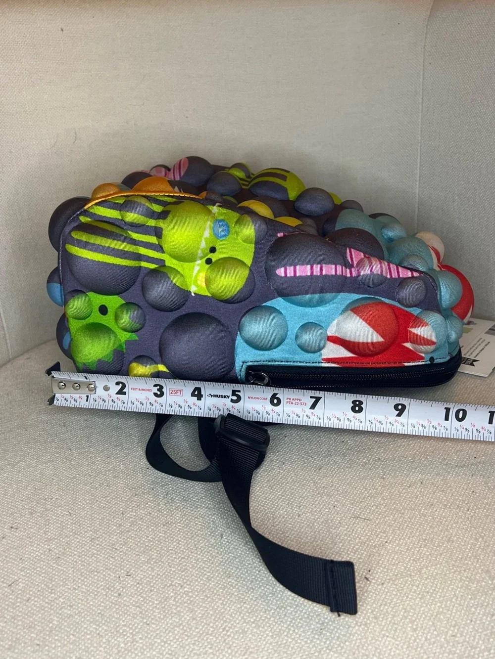 Kids Bubble Backpack in Multi-Color Monster Print